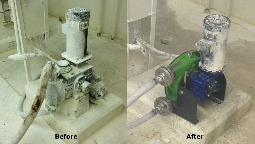 verderflex dura hose pump replaces troubled diaphragm metering pump