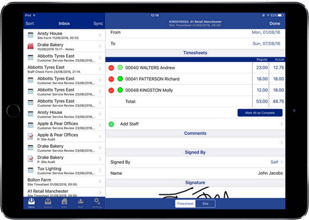 App adds timesheet function