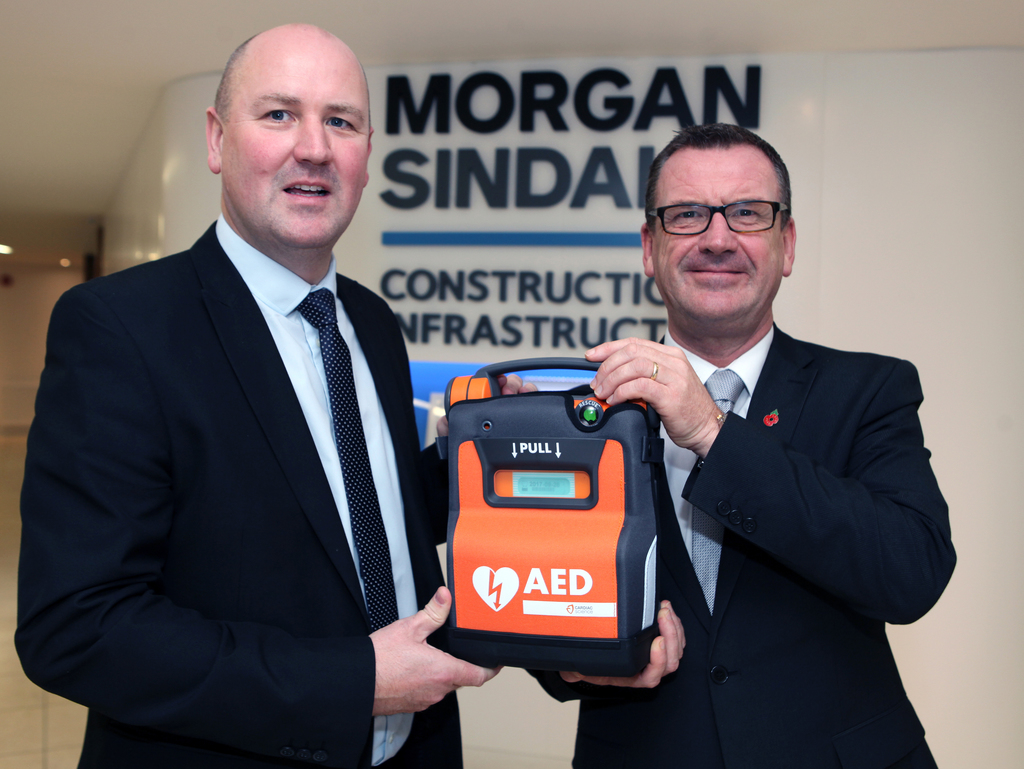 morgan sindall directors jonathan hall (left) and martin worthington in major defib deal with cardiac science
