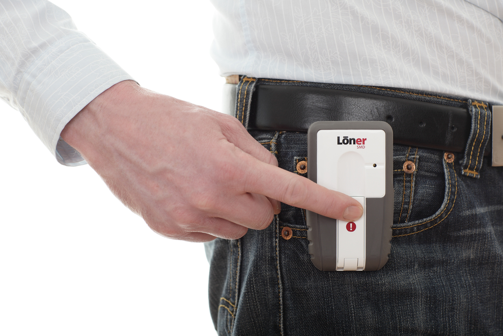 loner silent alarm on belt