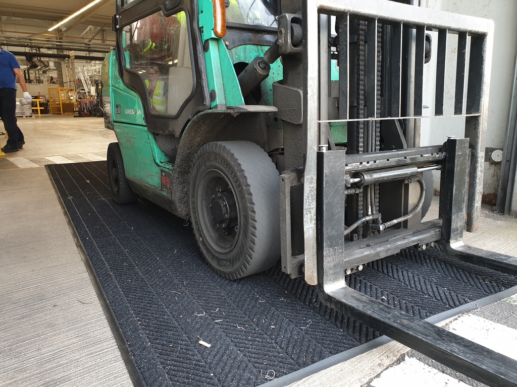 Hsm Mats Scrape Dirt And Water From Forklifts