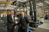 100th Aisle Master articulated forklift for Eddie Stobart
